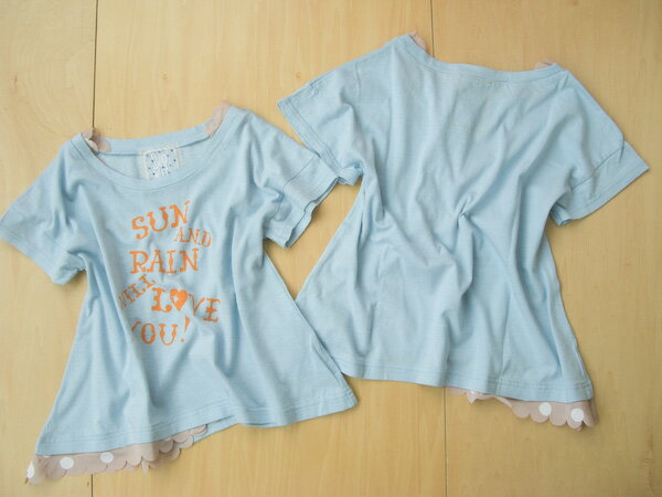 ☆P5倍☆【～11月16日(日)23:59】【セール 50%OFF】≪スワップミートマーケット≫SMM422 / 90cm,100cm,110cm,120cm,130cm / 青38/-天竺レイヤード風BIG Tシャツ[半袖][SWAP MEET MARKET][shts]