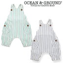 ☆P10倍☆【～12/11(月)01:59】80cm,90cm / 緑,紺 OG7702 ストライプベビー サロペット[OCEAN&GROUND][オーシャンアンドグラウンド][NEBULA][ネブラ][子供服][ベビー][赤ちゃん][男の子][女の子][babysize]