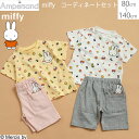 Ampersand アンパサント【miffy　コーディネートセット】半袖半ズボンパジャマ ミッフィーパジャマ ミッフィー柄かぶりパジャマ 子供パジャマ キッズパジャマ 子供部屋着 キッズホームウエア ワンマイルウェア 保育園 お昼寝パジャマ