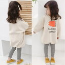 Tシャツ チュニック 子供服 女の子 トレーナー ロングTシャツ 長袖 キッズ服 韓国風子供服 カジュアル 春秋 冬 プリント 80cm 90cm 100cm 110cm 120cm