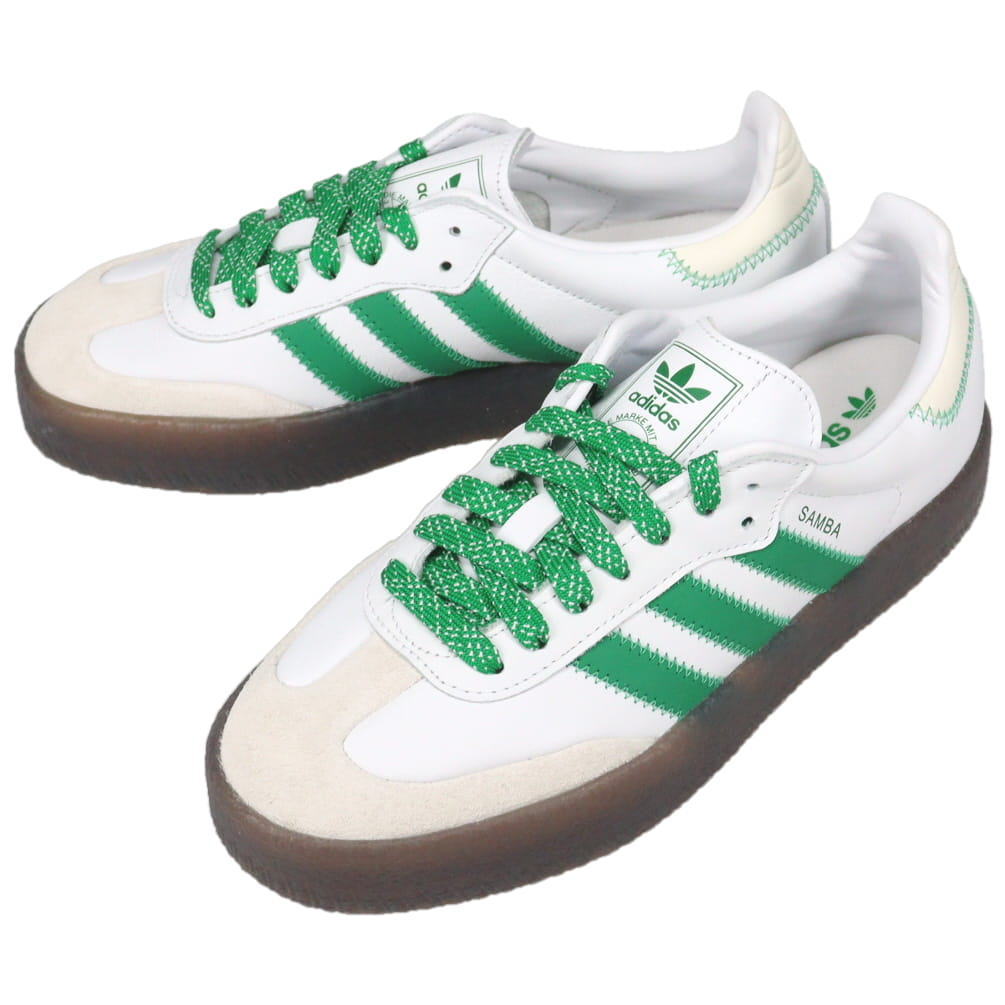アディダス adidas スニーカー サンベエ W SAMBAE W フットウェアホワイト/グリーン/オフホワイト IE9105【GIOK】