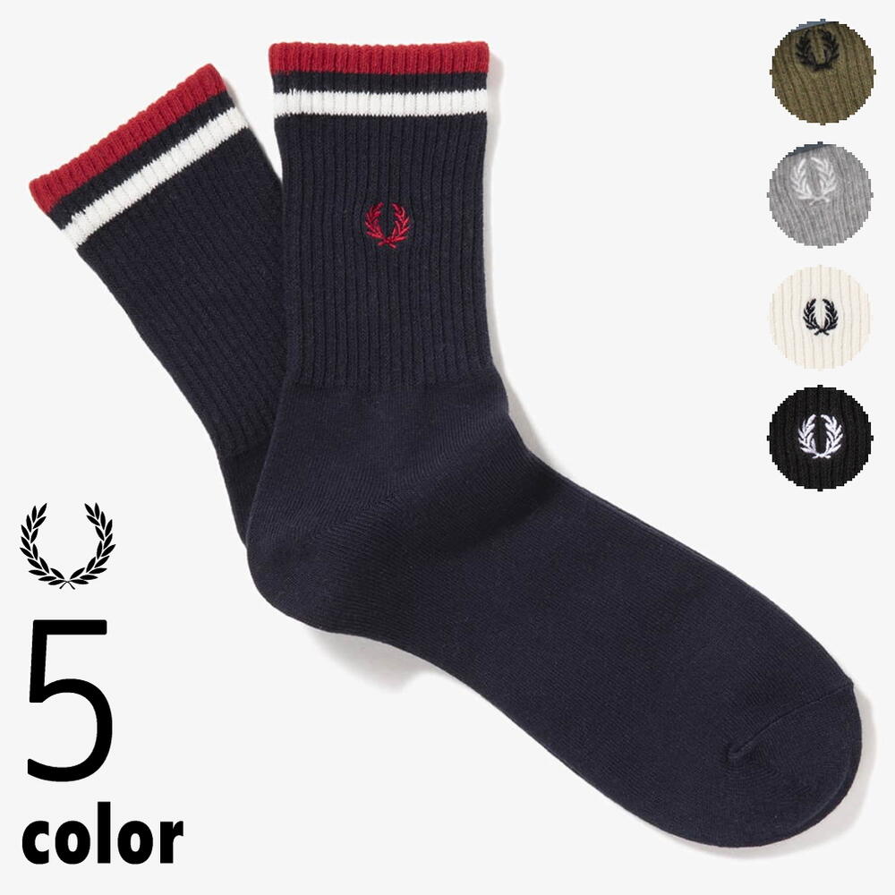 フレッドペリー 靴下 メンズ フレッドペリー FRED PERRY 靴下 ティップド ショ－ト ソックス Tipped Short Socks F19805 350 471 748 Q38 Q41【GGOL】