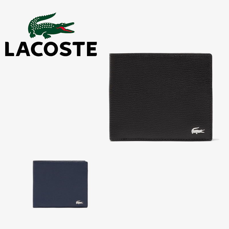 樂天商城 - ラコステ LACOSTE 2つ折りウォレット NH1601KP 000(ブラック) 021(ネイビー) 【GKOH】