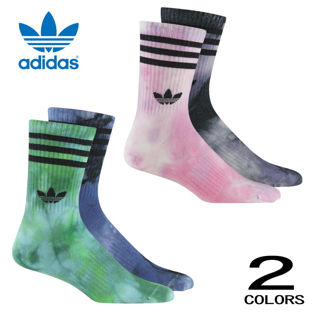 ［返品・交換不可］ アディダス adidas 靴下 バティック ソックス 2足組 BATIK SOCK 2PP IC7490 IC7491 セミソーラーグリーン/ブラック ビームピンク/ブラック ［C］【GHOH】