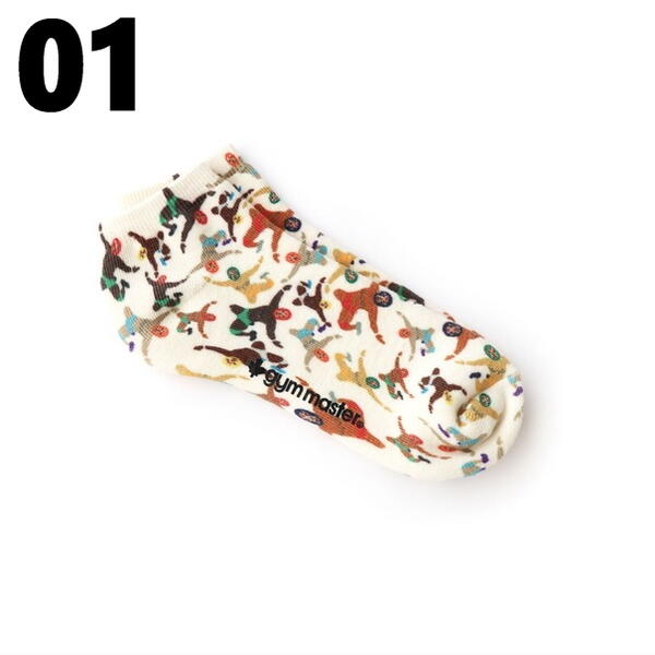 【最大100%ポイントバック※要エントリー】［返品交換不可］ 定番 ジムマスター gym master 靴下 ハッピーペイント アンクルソックス G957394T 01 02 03 04 05 06 メンズ レディース ［C］【GHOI】