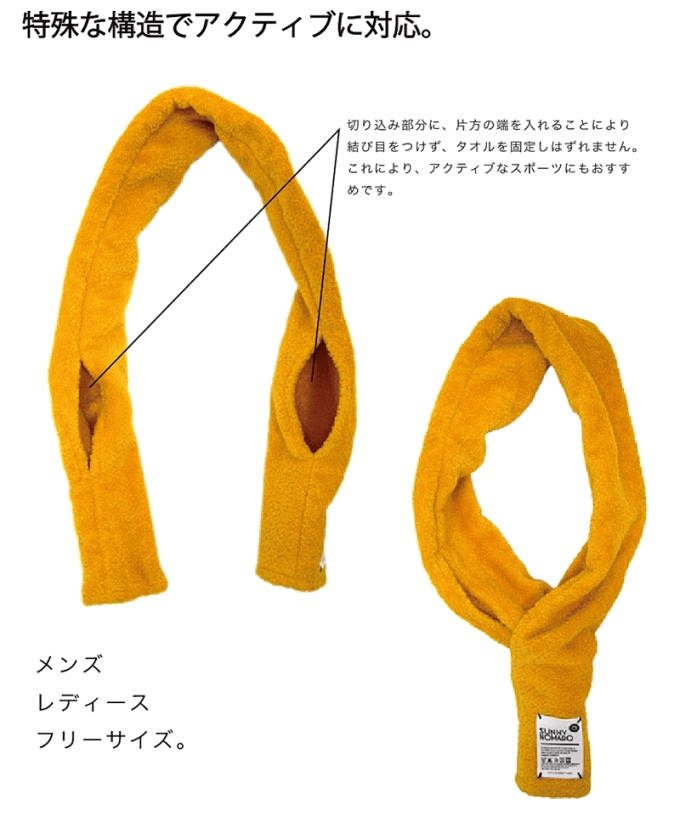 ［メール便可］［返品・交換不可］ サニーノマド SUNNY NOMADO クビマキ タオル KUBIMAKI TOWEL ［WA］［C］【FLON】