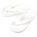 crocs クロックス WOMEN’S CLASSIC PLATFORM FLIP クラシック プラットフォーム フリップ ウィメン ホワイト 207714-100 【GHOG】