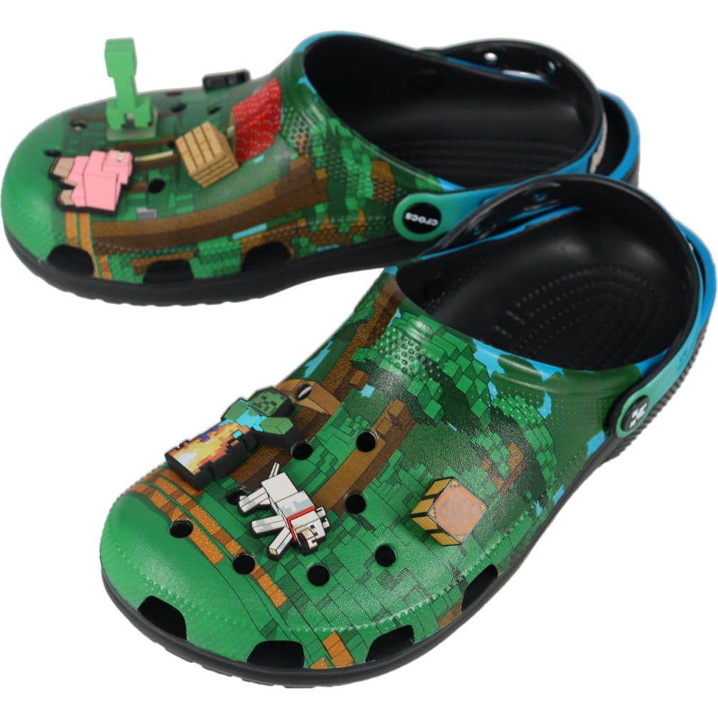 クロックス crocs サンダル マインクラフト クラシック クロッグ MINECRAFT CLASSIC CLOG マルチ 210829-90H【GJOK】