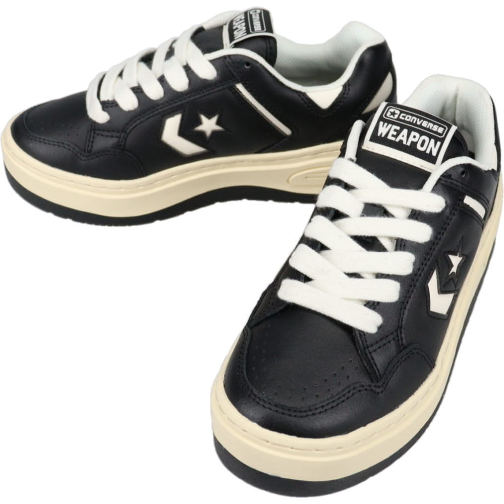 コンバース CONVERSE スニーカー ウエポン PLTS FS OX WEAPON PLTS FS OX ブラック/ホワイト【GJOH】