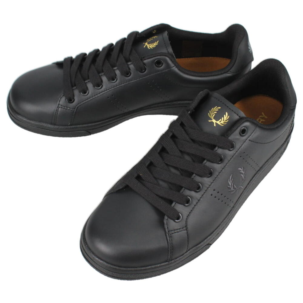 フレッドペリー レザースニーカー メンズ フレッドペリー FRED PERRY スニーカー B721 レザー B721 LEATHER ブラック/ガンメタル B6312 T38【GHOH】