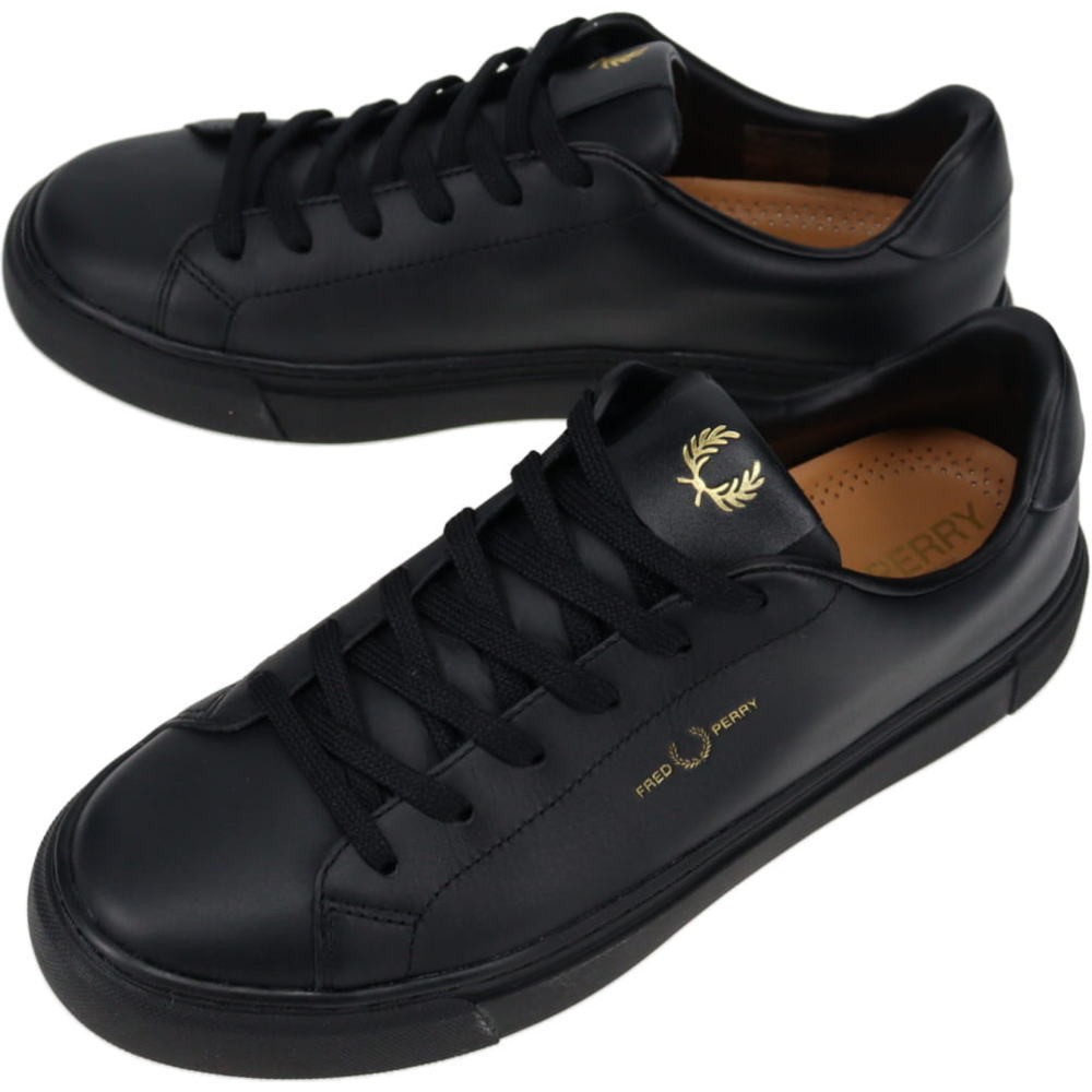 フレッドペリー レザースニーカー メンズ フレッドペリー FRED PERRY スニーカー B71 レザー B71 LEATHER ブラック/ゴールド B5310 774【GIOH】