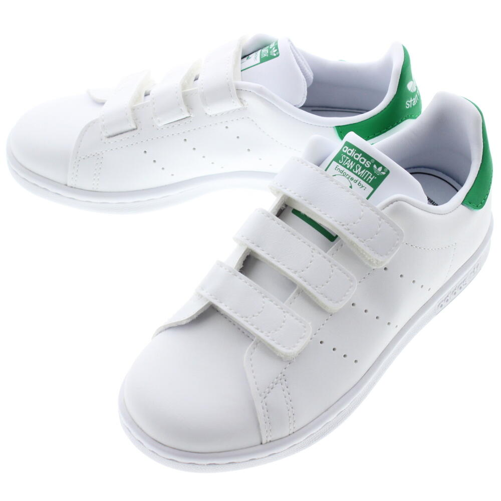 子供 アディダス adidas スニーカー スタンスミス CF C STAN SMITH CF C フットウェアホワイト/フットウェアホワイト/グリーン FX7534 【GOFG】