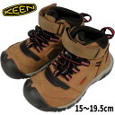 子供 キーン KEEN ブーツ リッジ フレックス ミッド ウォータープルーフ RIDGE FLEX MID WP CHILDREN バイソン/レッドカーペット 1025591 アウトドア キャンプ 防水 キッズ 15cm～19.5cm 【GGO…