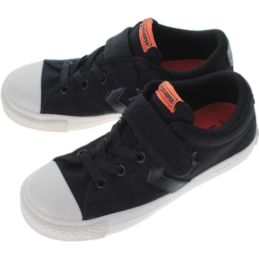 子供 コンバース CONVERSE スニーカー キッズ ブレイクスター SK V-1 OX KIDS BREAKSTAR SK V-1 OX ブラック/オレンジ 3SD129 【GGOL】