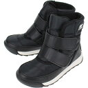 子供 ソレル SOREL ブーツ チルドレンズ ウィットニー2 ストラップ ウォータープルーフ CHIRDRENS WHITNEY2 STRAP WP NC3919-010 ブラック/シーソルト BLACK/SEA SALT【GGFO】