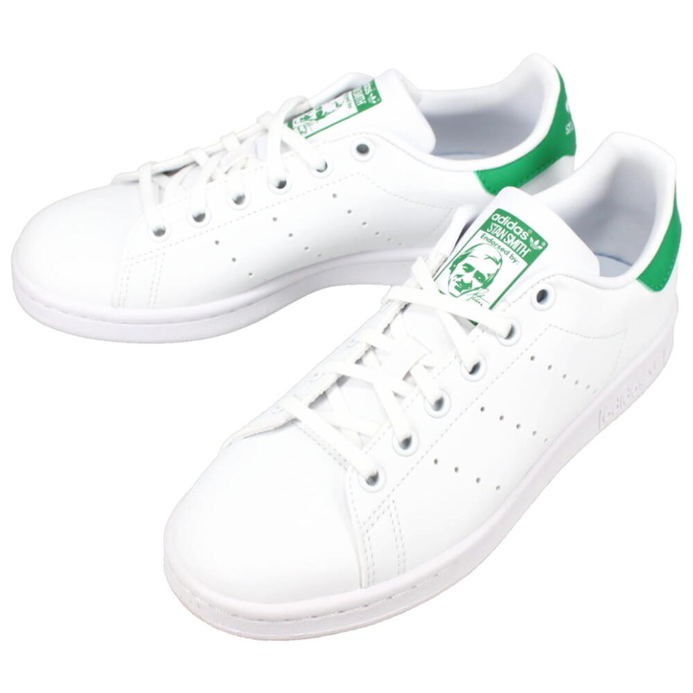 子供 アディダス adidas スニーカー スタンスミス ジュニア STAN SMITH J フットウェアホワイト/フットウェアホワイト/グリーン FX7519 22cm～25.5cm ［T］【GHOG】