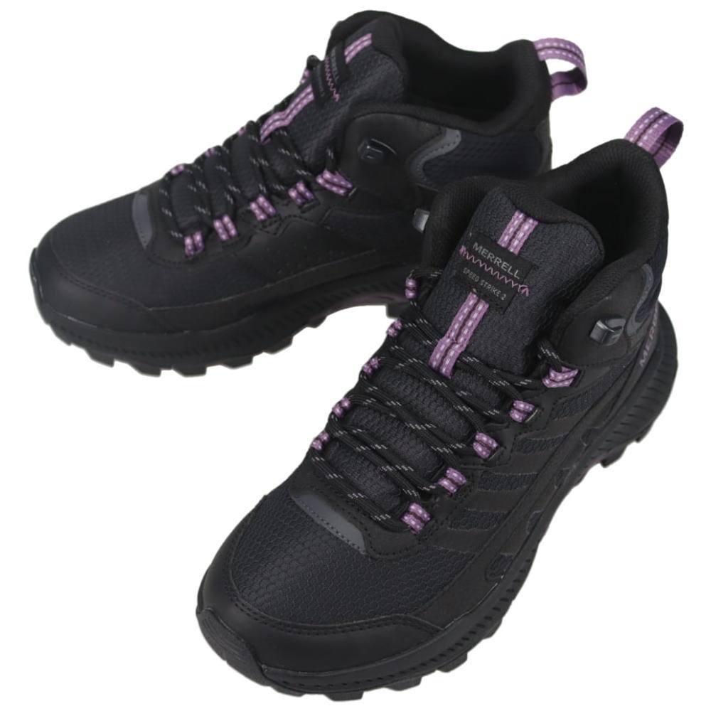 3月限定！最大全額ポイント還元※要エントリー メレル MERRELL スニーカー SPEED STRIKE 2 MID WP スピード ストライク 2 ウォータープルーフ レディース ブラック BLACK J038274 【GION】