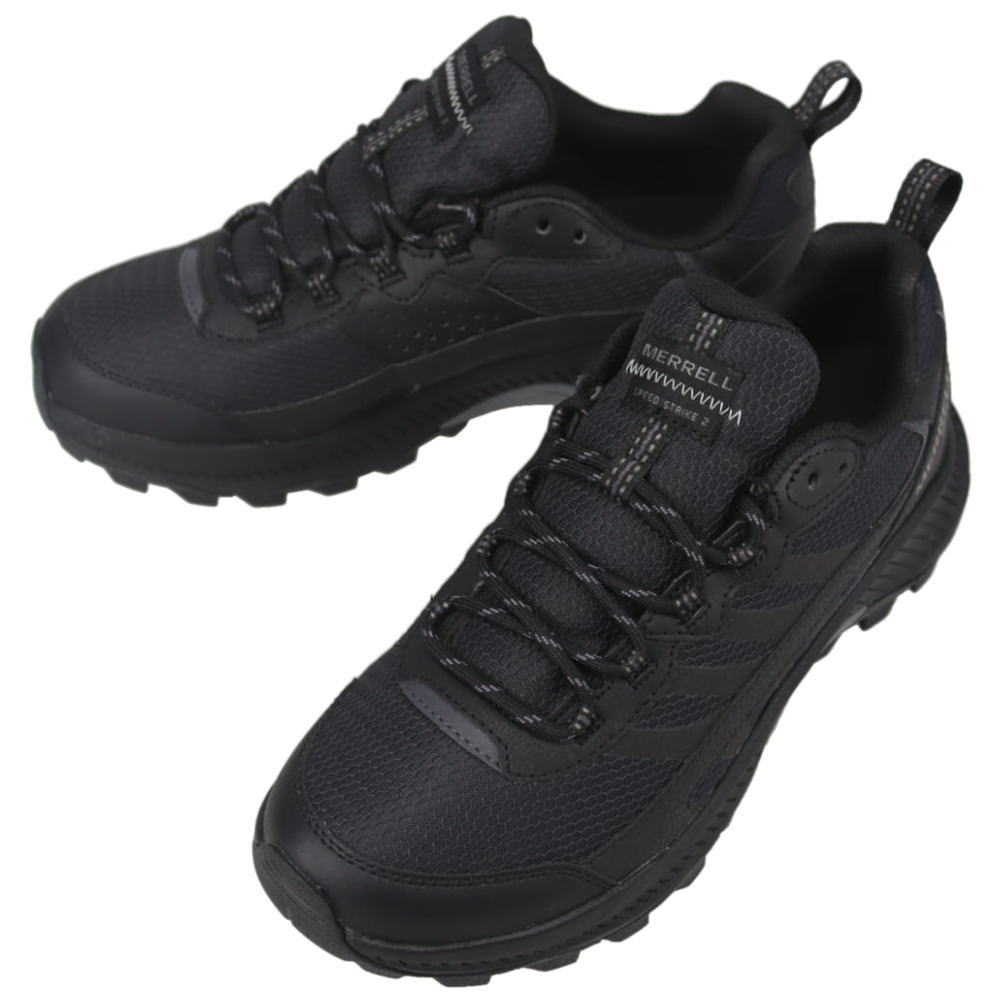 樂天商城 - 5月限定！最大全額ポイント還元※要エントリー メレル MERRELL スニーカー SPEED STRIKE 2 WP スピード ストライク 2 ウォータープルーフ メンズ ブラック BLACK J037841 【GION】