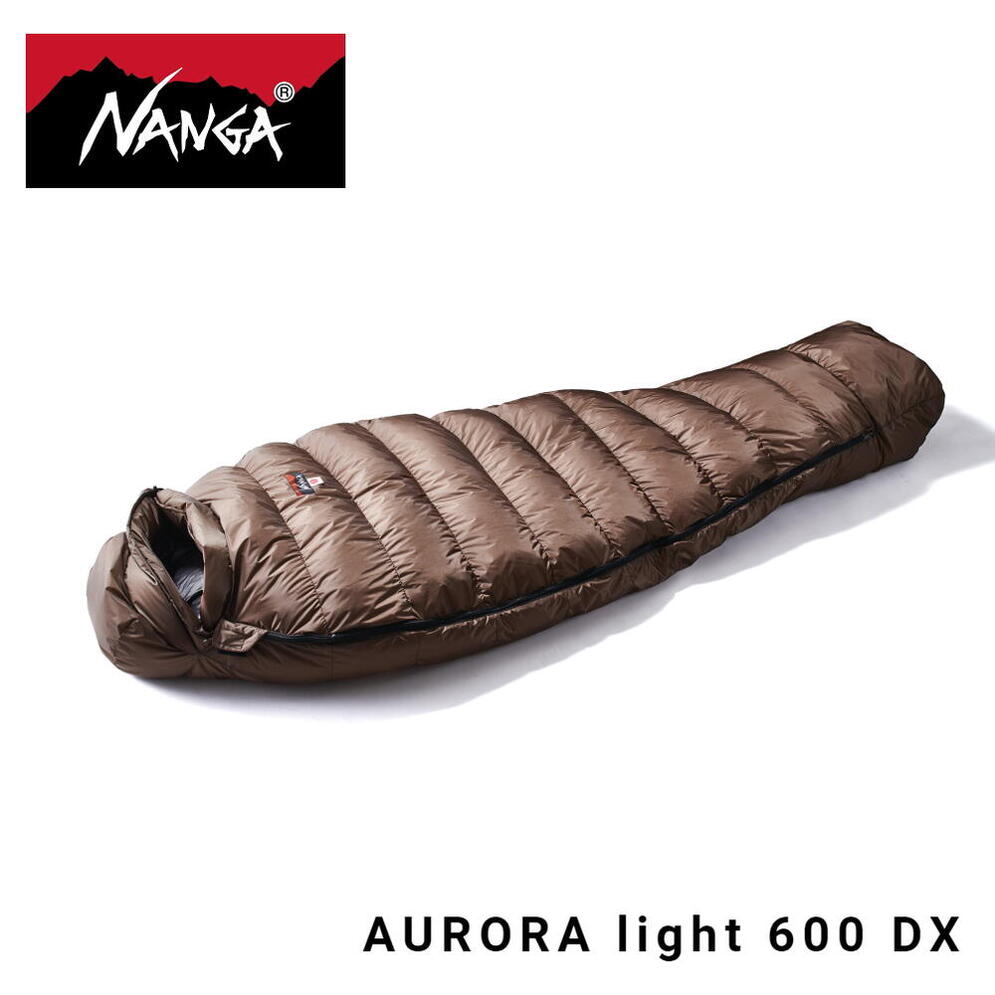 定番 ナンガ NANGA 寝袋 オーロラライト600DX AURORA light 600 DX ブラウン レギュラーサイズ N16DBW11 ［WA］［C］【GOFG】 アウトドア キャンプ ［防水透湿性能］