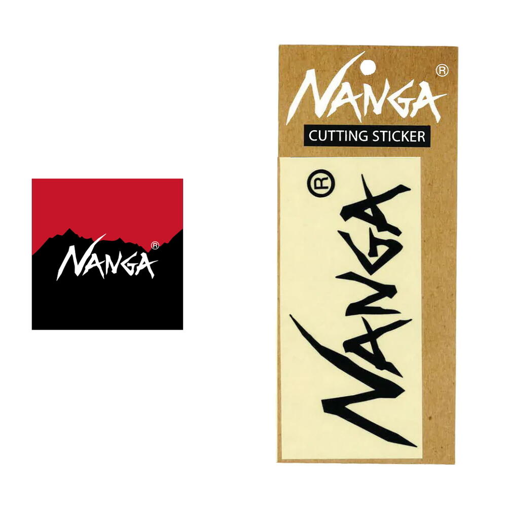 ナンガ NANGA CUTTING STIKER ナンガ カッティング ステッカー XS ブラック 耐水 耐光 ステッカー［C］【GGON】