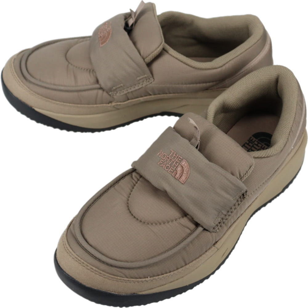 【最大100%ポイントバック※要エントリー】ノースフェイス THE NORTH FACE ヌプシ ローファー Nuptse Loafer マッシュルーム/TNFブラック NF52575 MK【GJON】