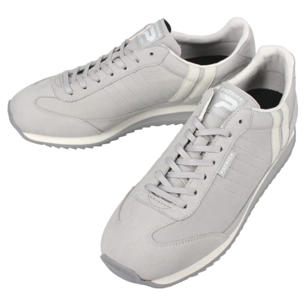 防水スプレー吹きかけサービス 交換返品送料無料 パトリック PATRICK スニーカー マラソン ヌバック MARATHON-NU グレー GRY 505824【GHFF】