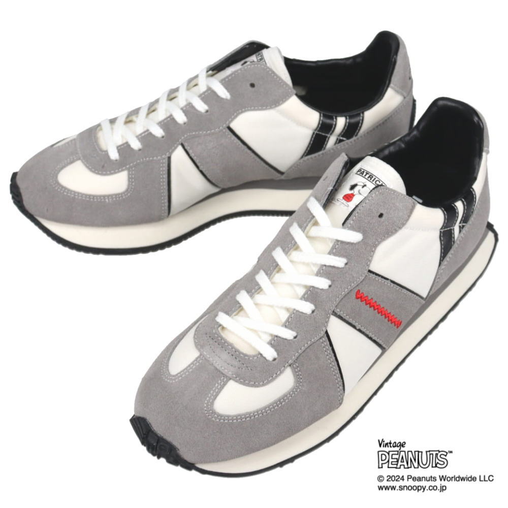 防水スプレー吹きかけサービス 交換返品送料無料 パトリック PATRICK スニーカー スヌーピー・ジャロル SNOOPYーJ ホワイト/グレー W/GY 724010【GIOH】