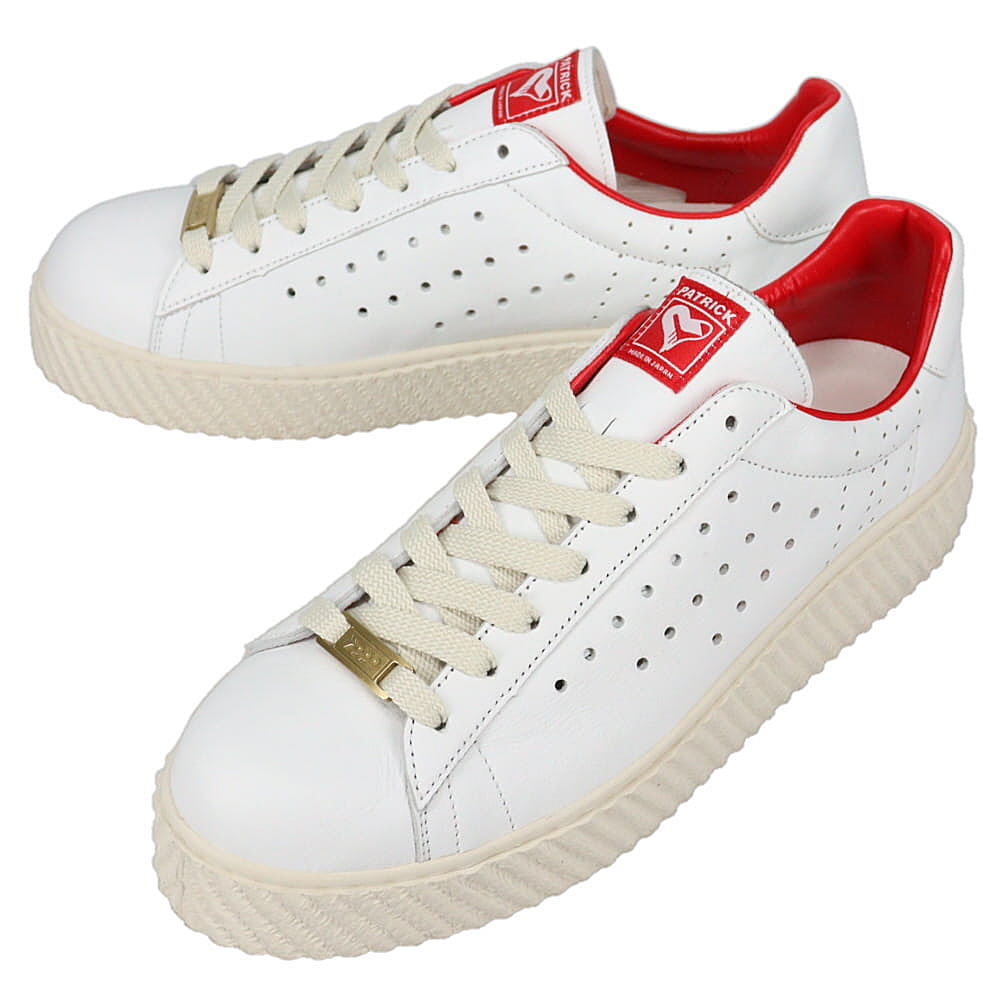 防水スプレー吹きかけサービス 交換返品送料無料 パトリック PATRICK スニーカー QUEBEC-HT2 ケベック ハート 2 WH/RD ホワイト/レッド 506837【GJOG】