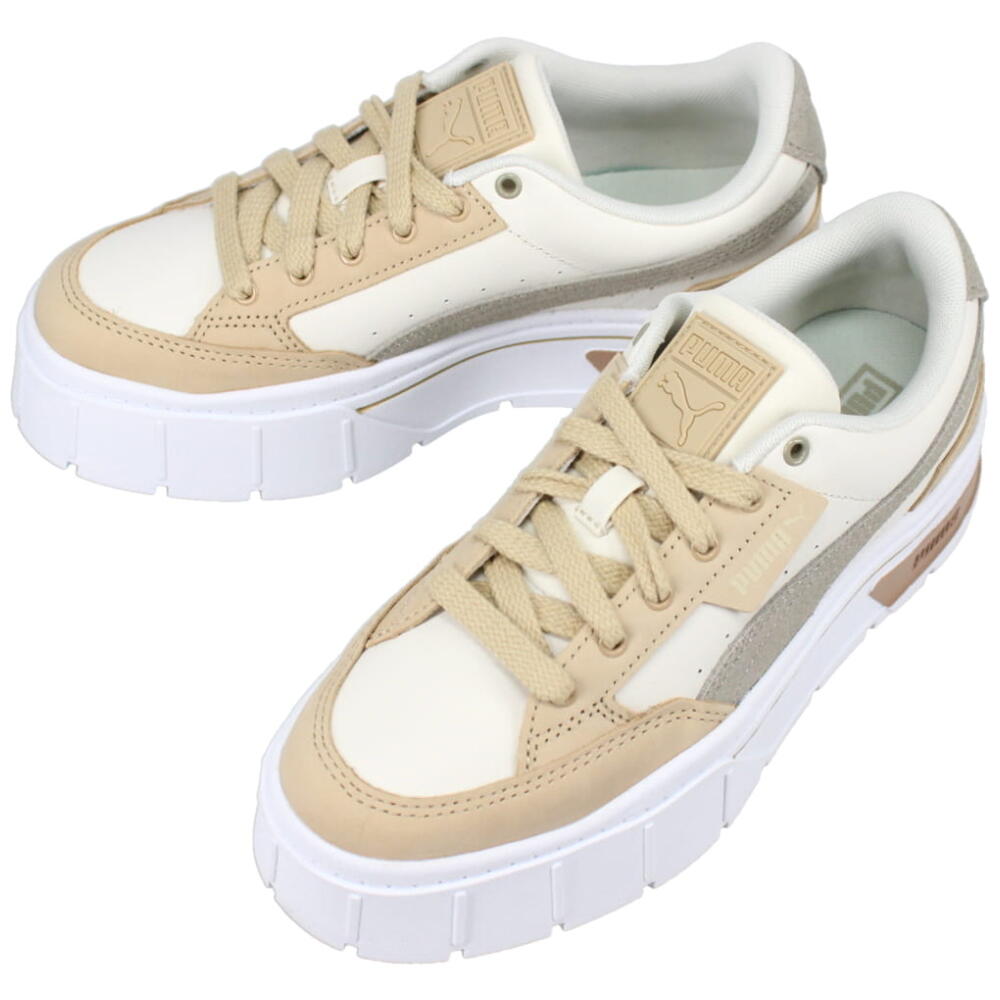 プーマ PUMA スニーカー メイズ スタック リュクス ウィメンズ Mayze Stack Luxe Wns ウィスパーホワイト/ペールカーキ 389853 02