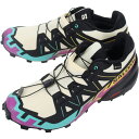 サロモン salomon メンズ トレイルランニングシューズ スピードクロス 6 ゴアテックス SPEEDCROSS 6 GORE-TEX トランスペアレントイエロー/ブラック/ウォーターフォール 478798【GJOM】