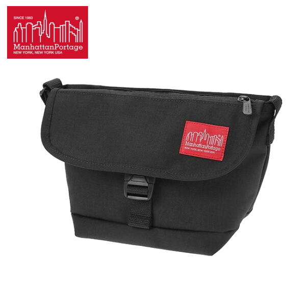 マンハッタンポーテージ Manhattan Portage ナイロンメッセンジャーバッグ フラップジッパーポケット Nylon Messenger Bag Flap Zipper Pocket ブラック 1603 FZP BLK ［BG］