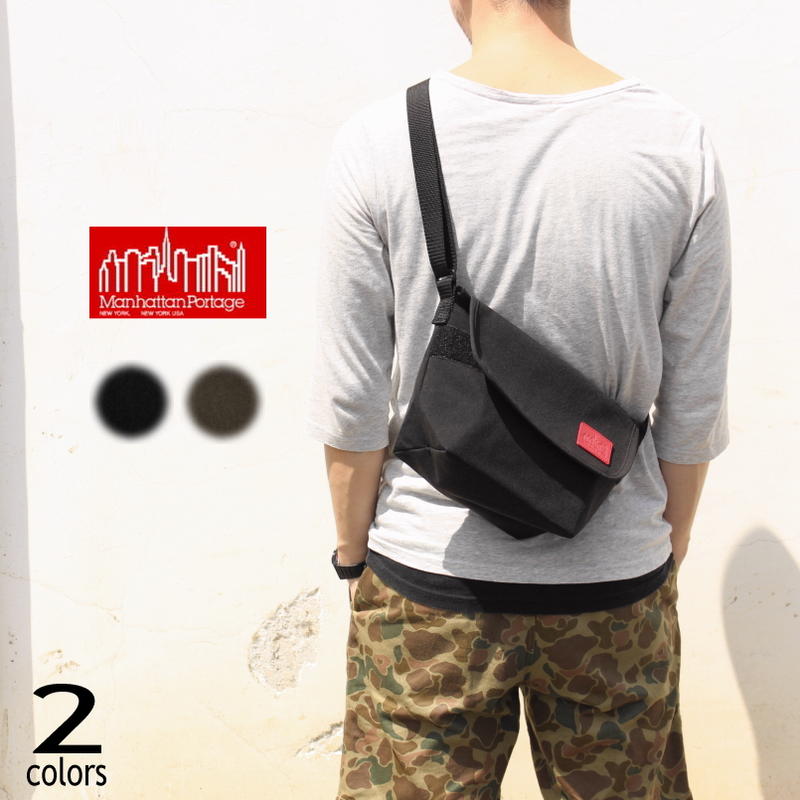 定番 マンハッタンポーテージ Manhattan Portage バッグ ナイロン メッセンジャー バッグ XXS ワックス ナイロン 1603-WXN ブラック BLK ダークブラウン DBR ［BG］【FNOM】