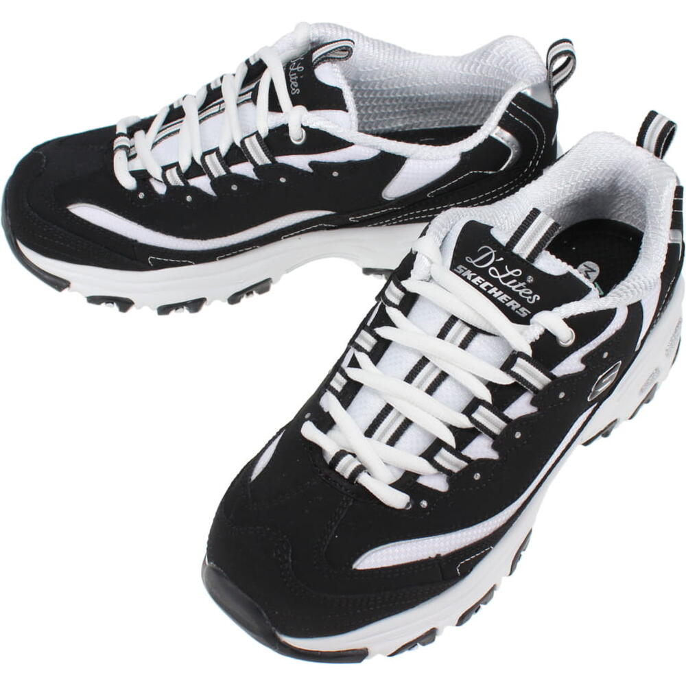 スケッチャーズ 定番 スケッチャーズ SKECHERS スニーカー ディーライト ビッゲスト ファン D.LITES BIGGEST FAN ブラック/ホワイト 11930 BKW