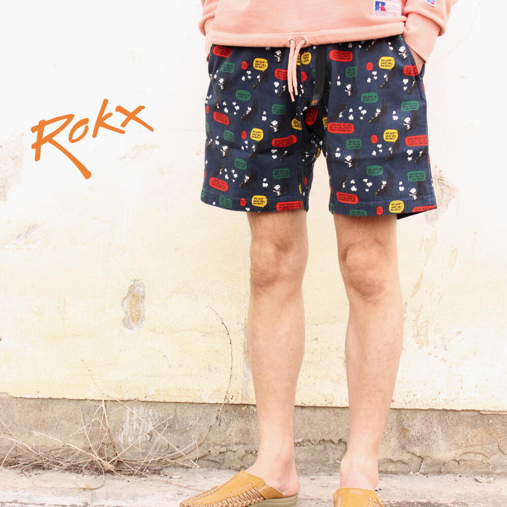 ロックス ROKX ピーナッツ クライミング ショーツ PEANUTS CLIMBING SHORT RXMS213023 ネイビー［WA］