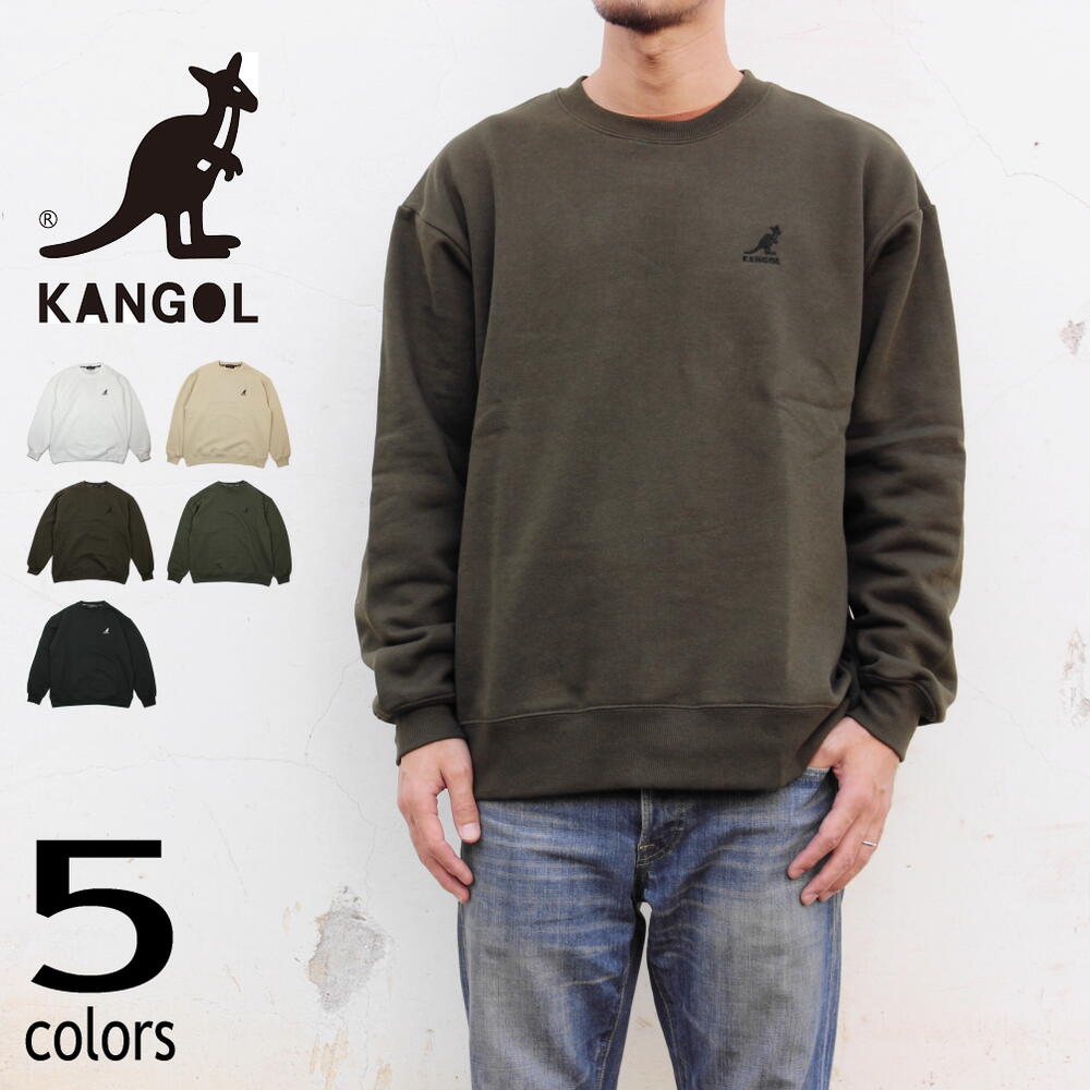 カンゴール KANGOL ウェア 裏起毛トレーナー C6160N オフホワイト(10) ベージュ(14) ブラウン(15) カーキ(57) ブラック(N9)［WA］【GFON】