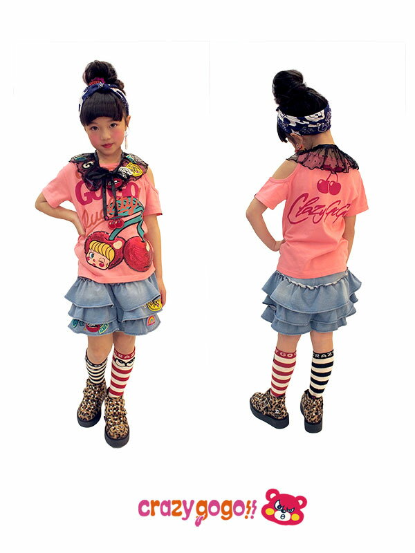 女の子 つけ襟 ウエストにも レース つけえり クレイジーゴーゴー crazy gogo ガーリーマルチレース F 51813003 子供服 キッズ ジュニア 女の子 大人サイズ ブラック ワッペン セール 50%OFF SALE ベルト