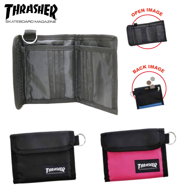 スラッシャー 財布 メンズ スラッシャー THRASHER ベルクロ ウォレット 二つ折り 財布 キッズ フレイク FLAKE ジュニア 男の子 女の子 学校 通学 セール対象外 thrasher-wallet