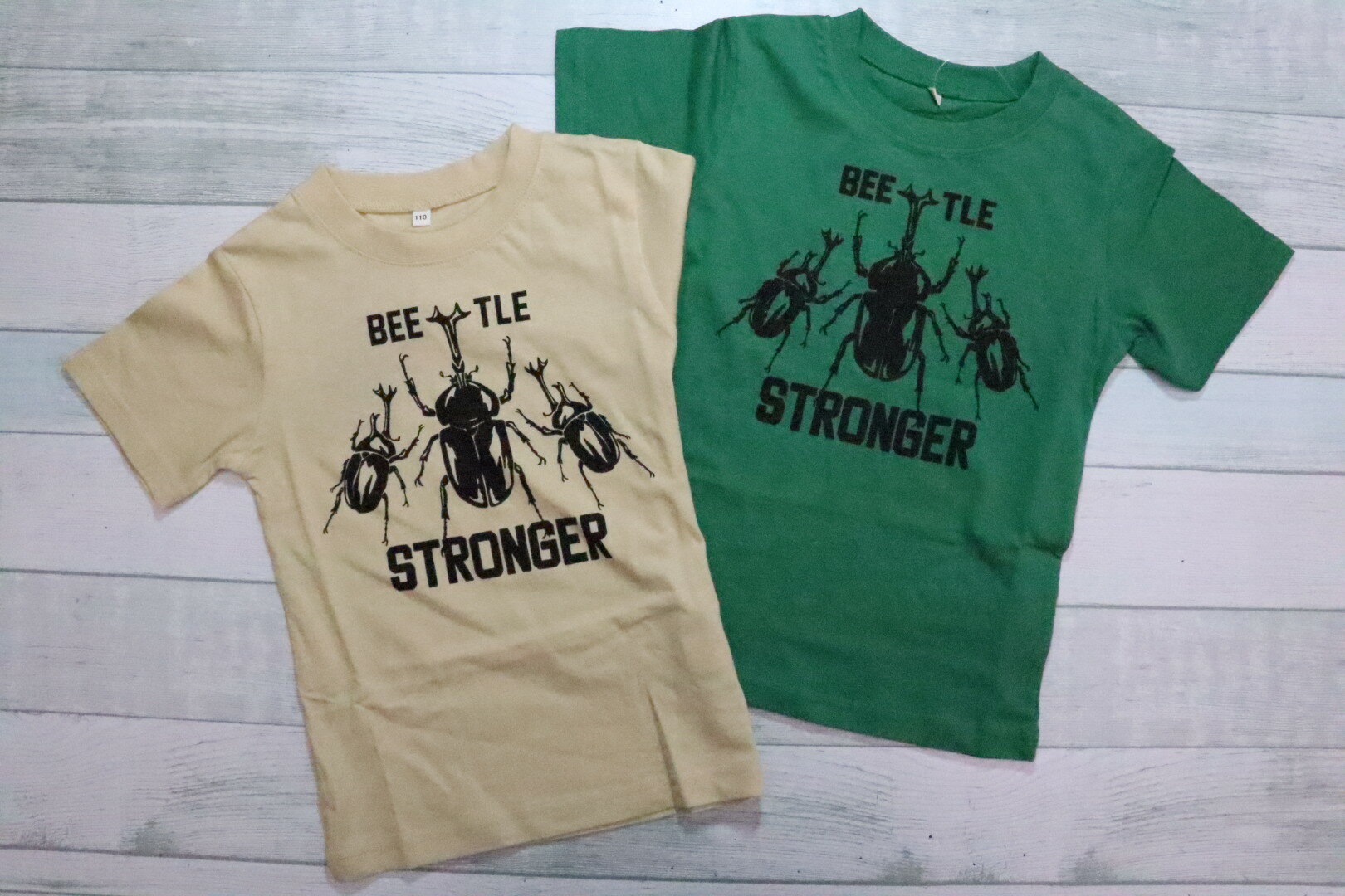 昆虫 半袖 Tシャツ 100cm 110cm 120cm 130cm カブトムシ クワガタ 綿100％ ビートル シンプル 子供服 キッズ 夏 男の子 Insect インセクト プリント 海 旅行 プチプラ