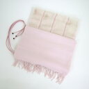 【FENDI】フェンディ ミンクマフラー ピンク ミンク×カシミヤ×ラムスキン FVG480【中古】【代金引換不可】/br4156kw(4)