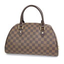 【LOUIS VUITTON】ルイヴィトン リベラMM ハンドバッグ ダミエ エベヌ ブラウン×ゴールド金具 N41434 CA2077【中古】【代金引換不可】...