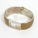 【GUCCI】グッチ パテントレザーブレス シルバー×ゴールド【中古】【代金引換不可】/md18311ng