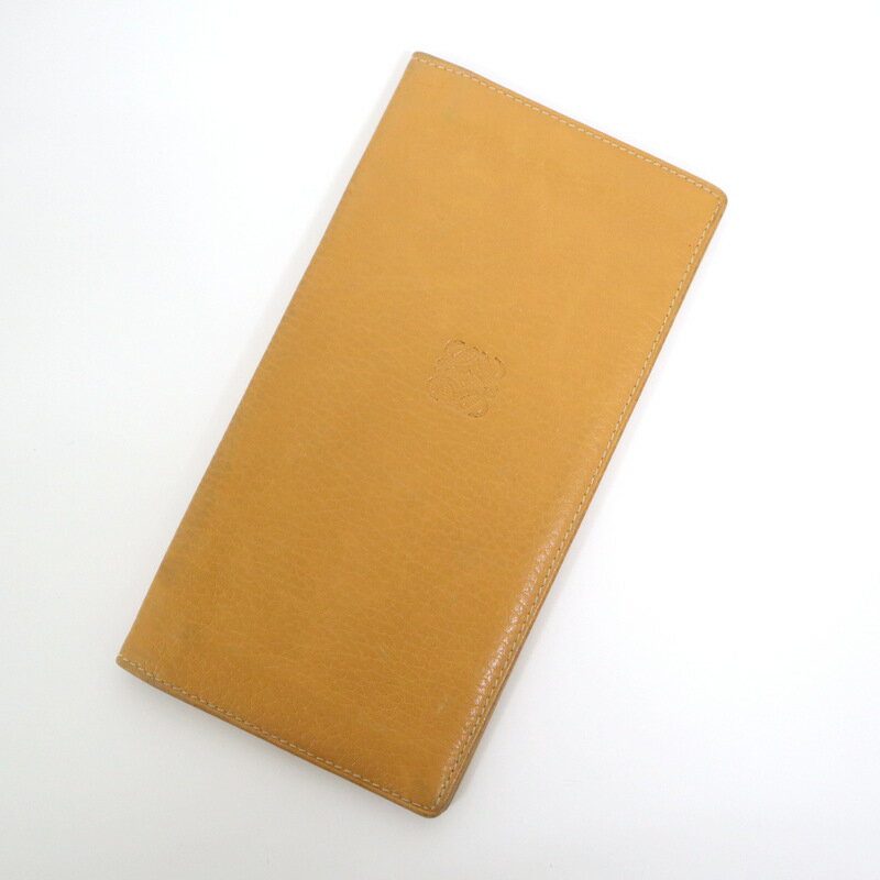 【LOEWE】ロエベ 2つ折り長札入れ 小銭入れなし レザー ブラウン【中古】【代金引換不可】/kt10285kw