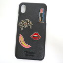 【PRADA】プラダ iPhone XS Max用カバー ブラックxメタルチャーム【中古】【代金引換不可】/br4094ik