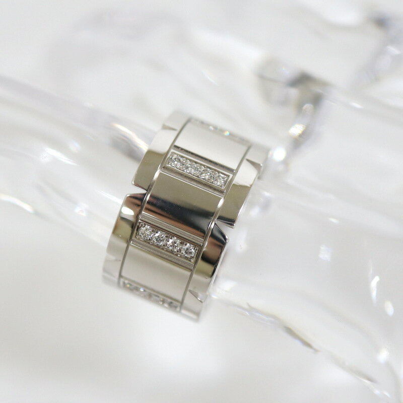 【Cartier】カルティエ タンクフランセーズLMリング 750WG ダイヤモンド ＃50 10.5号【中古】【代金引換不可】/br3455br