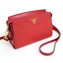 【PRADA】プラダ ショルダーバッグ サフィアーノ・レザー レッド×ゴールド金具 1BH104【中古】【代金引換不可】/kt11518ik