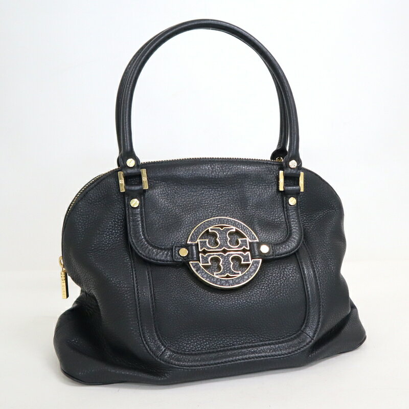 【TORY BURCH】トリー・バーチ アマンダ ハンドバック ブラック【中古】【代金引換不可】/ok03520kw