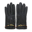 【HERMES】エルメス レザーグローブ ジャンボ ブラック×ブラウン×ゴールド【中古】【代金引換不可】/br3599ik