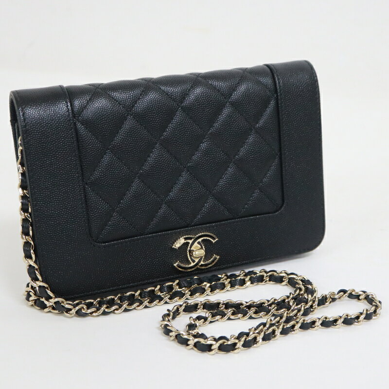 CHANEL シャネル 小物類(その他) 黒 - 4500125F0081 楽天市場】シャネル チェーンウォレット キャビアスキン(奥行