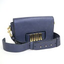 【Dior】ディオール エボリューション ショルダーバッグ ネイビー×ゴールド金具 レザー M8000【中古】【代金引換不可】/kt10798tm