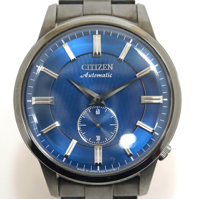 【CITIZEN】シチズン コレクション メカニカル 腕時計 自動巻き シースルーバック SS ブラック×青文字盤 NK5009-69N【中古】【代金引換..